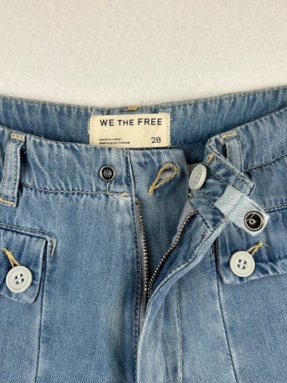 Free People We the Free | Lotus Balloon Jeans Womens light wash Bijou Blue sz 28 - Picture 9 of 14